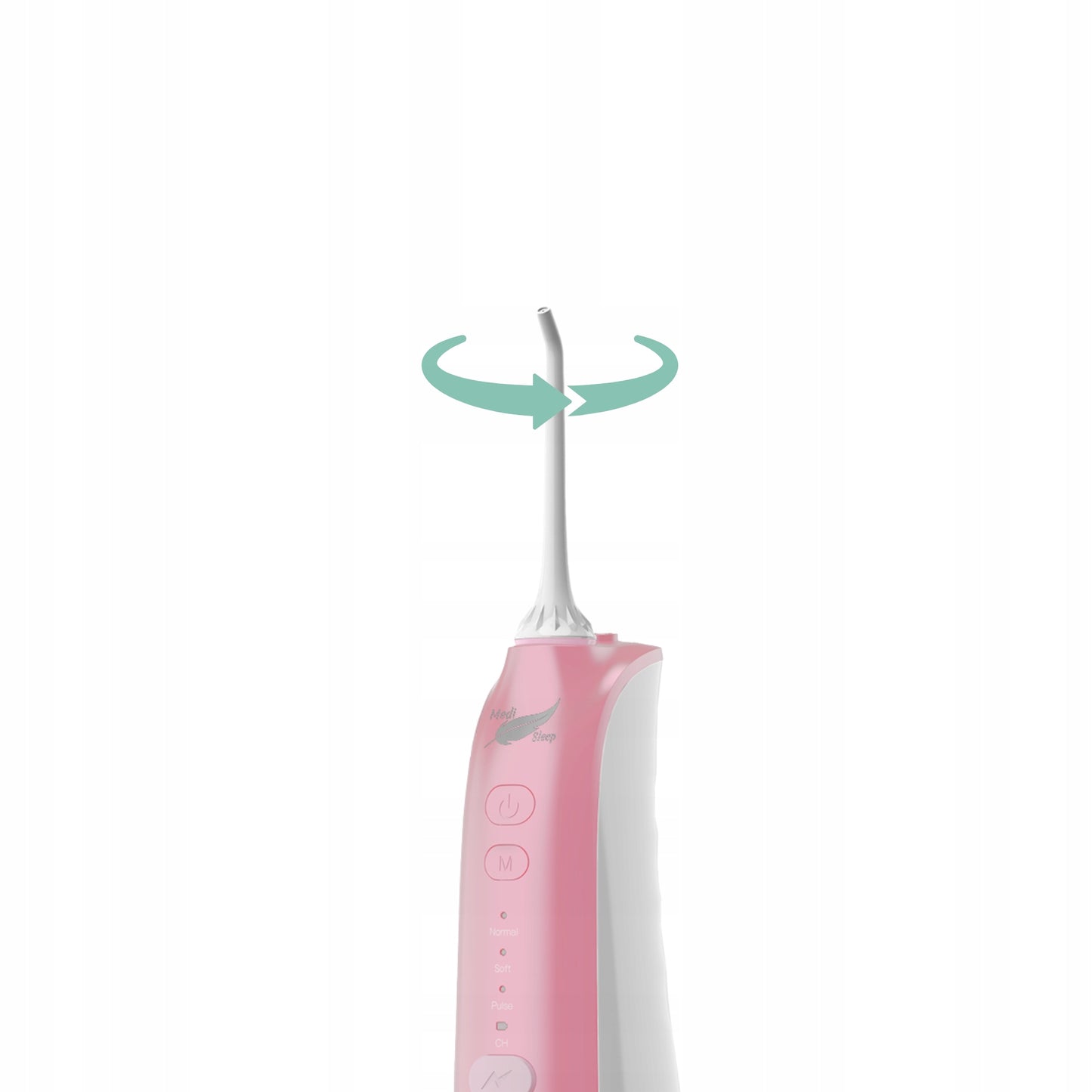 ROŽINIS BELAIDIS PULSACINIS DANTŲ IRIGATORIUS STOMATOLOGINIS 4 REŽIMAI 5