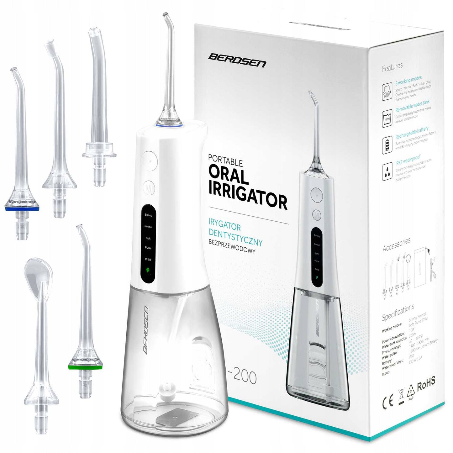 Belaidis dantų irigatorius Berdsen BD-200