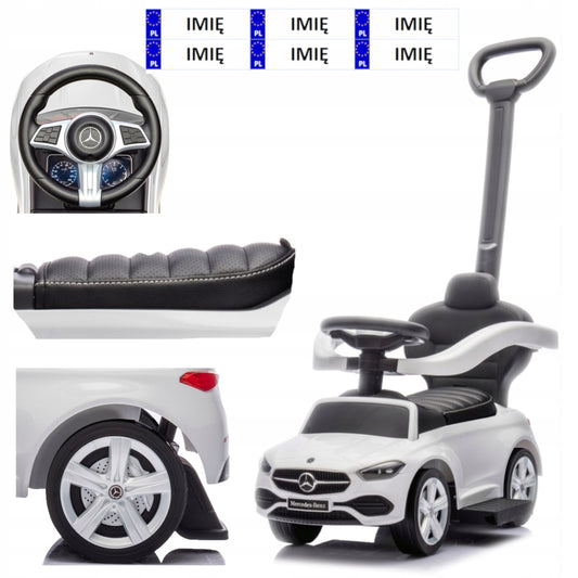 3in1 VAIKIŠKAS AUTOMOBILIS MERCEDES AMG, STUMDUKAS, VAIKŠTYNĖ, MAŠINYTYTĖ SU MINKŠTA SĖDYNE