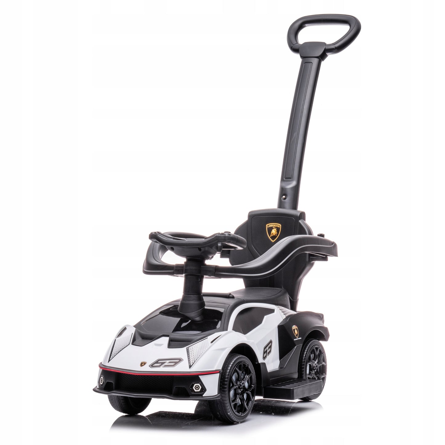3IN1 PASPIRIAMA MAŠINYTE STUMDUKAS AUTOMOBILIUKAS LAMBORGHINI DOVANA METINUKUI VAIKAMS
