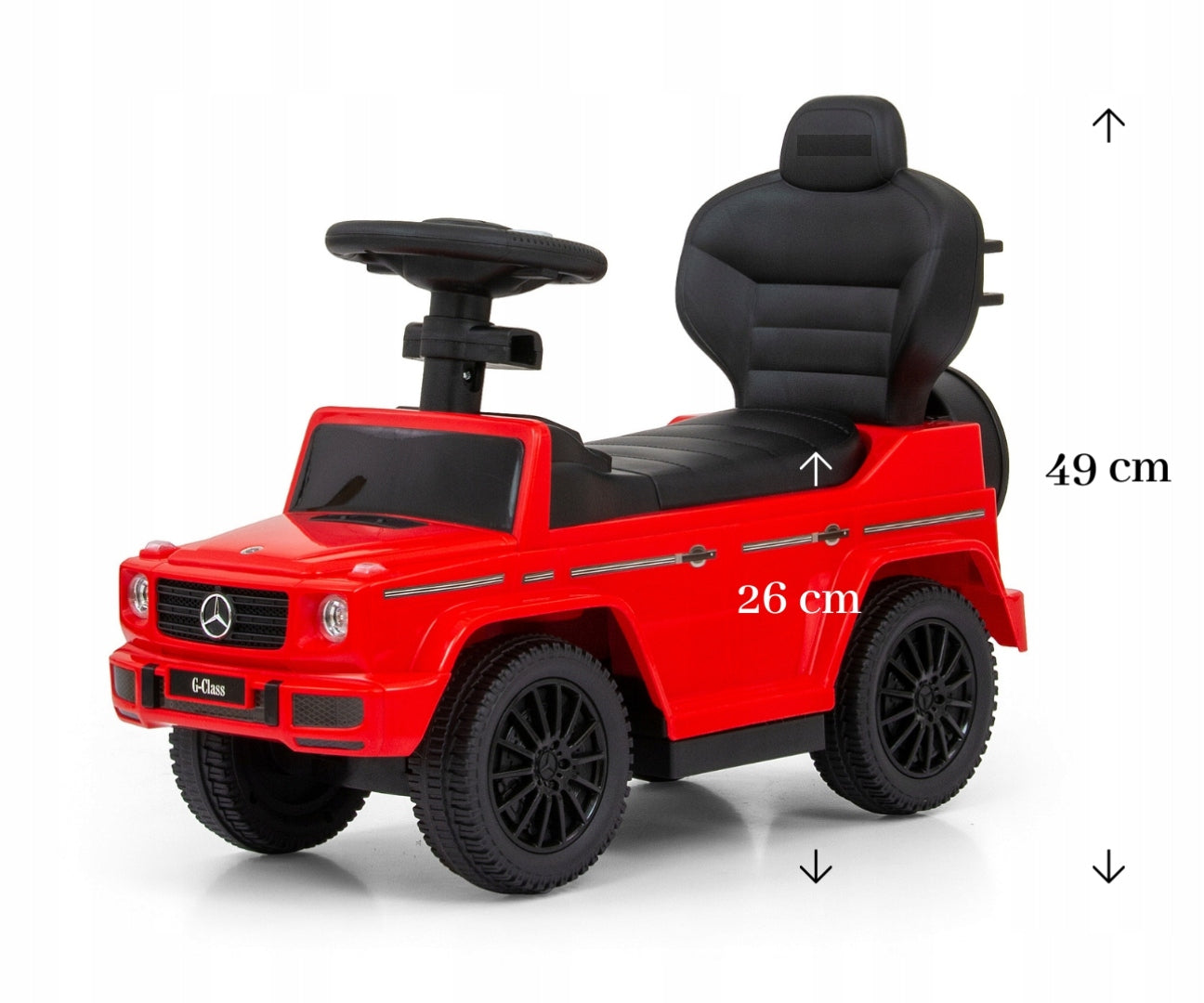 Vaikiškas automobilis MERCEDES stumdukas, vaikštynė su guminiais ratais, automobilis dovanai