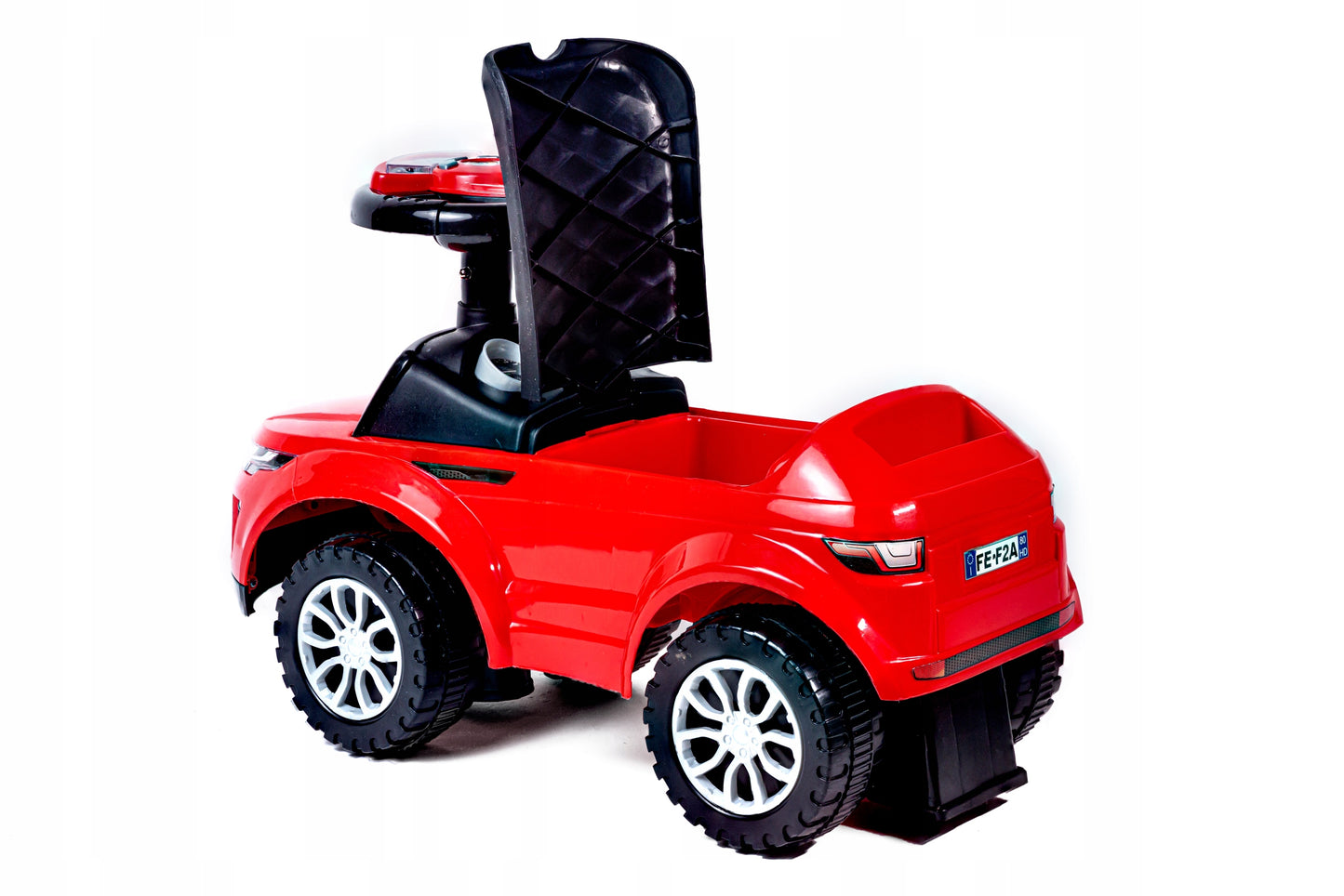 Važinėjimo, stumiamas, vaikštynės tipo automobilis 3in1, didelis, su minkšta odine sėdyne