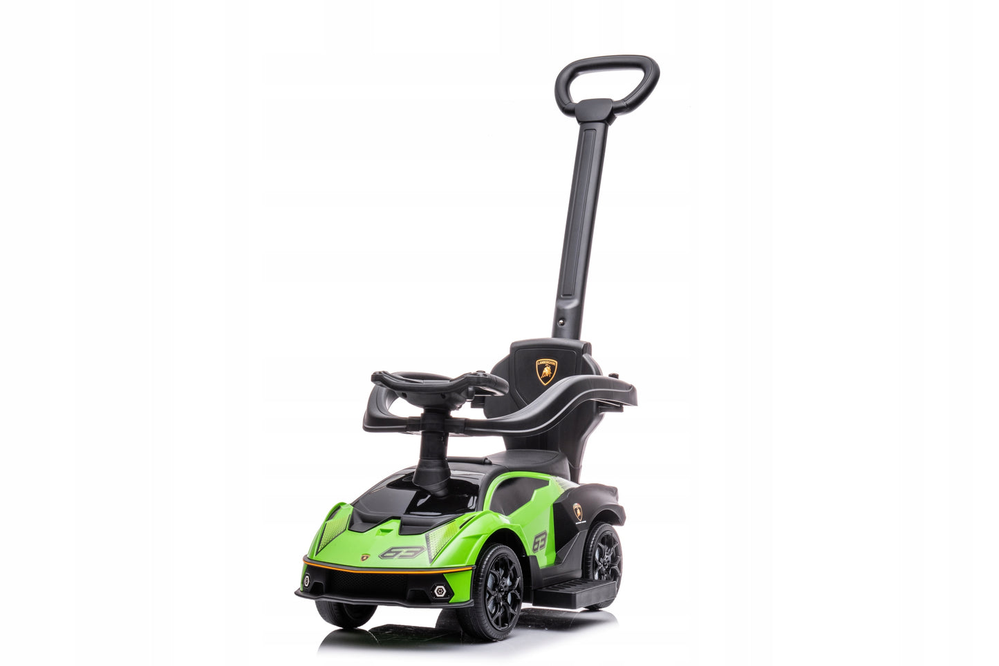 LAMBORGHINI 3in1 VAIKIŠKAS STUMIAMAS AUTOMOBILIS EKOLOGIŠKA ODA DOVANA METUKAMS