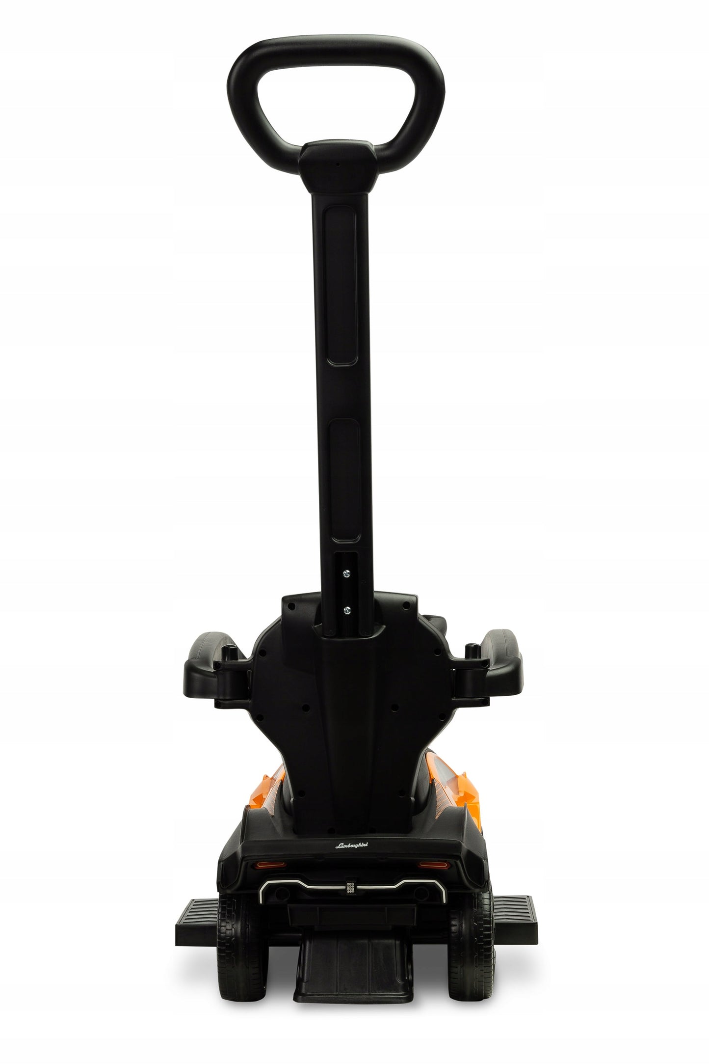 Vaikiškas paspiriamas automobilis su rankena LAMBORGHINI 3in1, žaislinis automobilis, sėdynė iš ekoodos