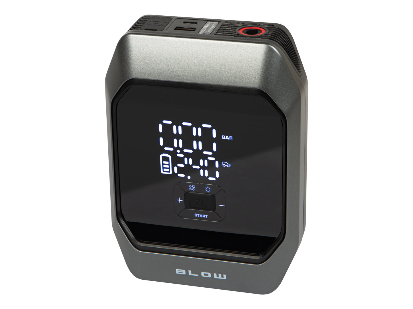 JUMP STARTER KOMPRESOR SIURBLYS TINTUVAS STIPRINTUVAS POWERBANK GALINGAS 9000mAh