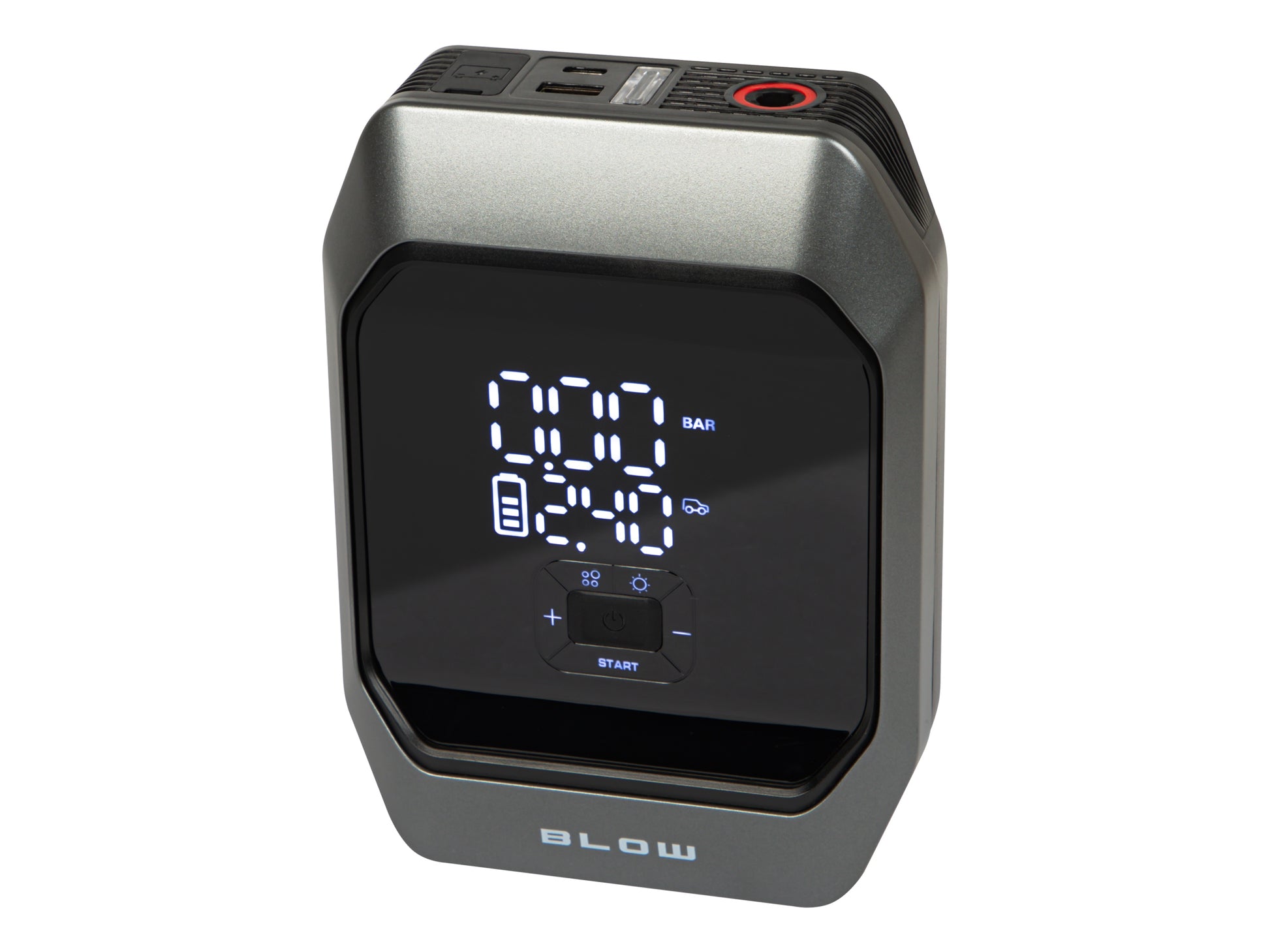 JUMP STARTER KOMPRESOR SIURBLYS TINTUVAS STIPRINTUVAS POWERBANK GALINGAS 9000mAh