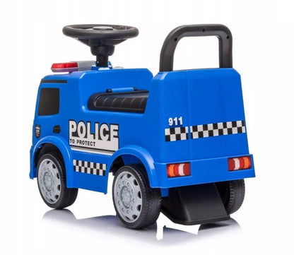 Vaikiškas policijos automobilis stumdukas vaikštynė Mercedes Antos berniukui