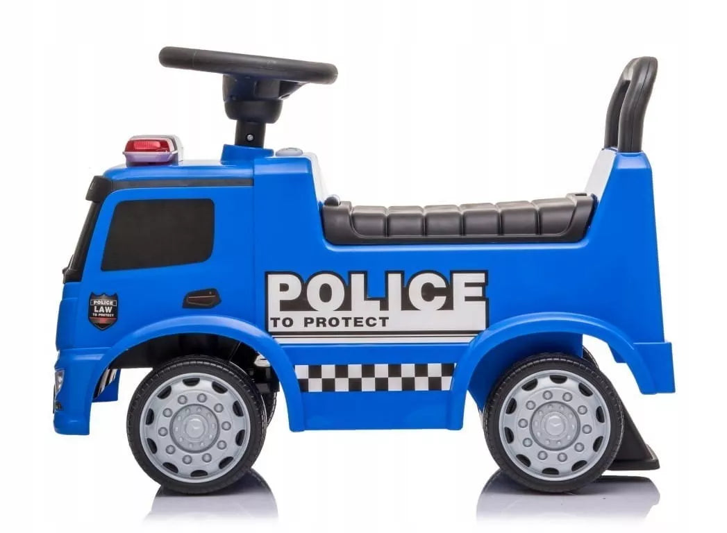 Vaikiškas policijos automobilis stumdukas vaikštynė Mercedes Antos berniukui