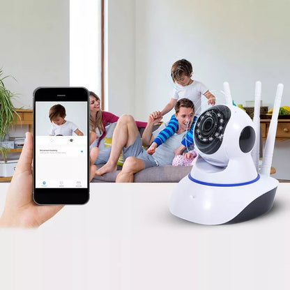 Išmanioji 360° besisukanti kūdikių monitoriaus kamera, valdoma telefonu