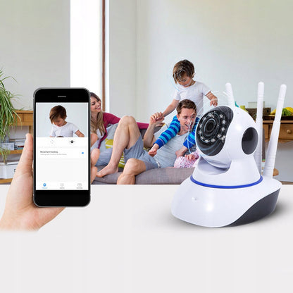 Išmanioji 360° besisukanti kūdikių monitoriaus kamera, valdoma telefonu