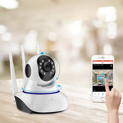 Išmanioji 360° besisukanti kūdikių monitoriaus kamera, valdoma telefonu