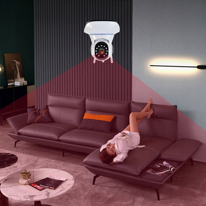 Išmanioji 360° besisukanti kūdikių monitoriaus kamera, valdoma telefonu