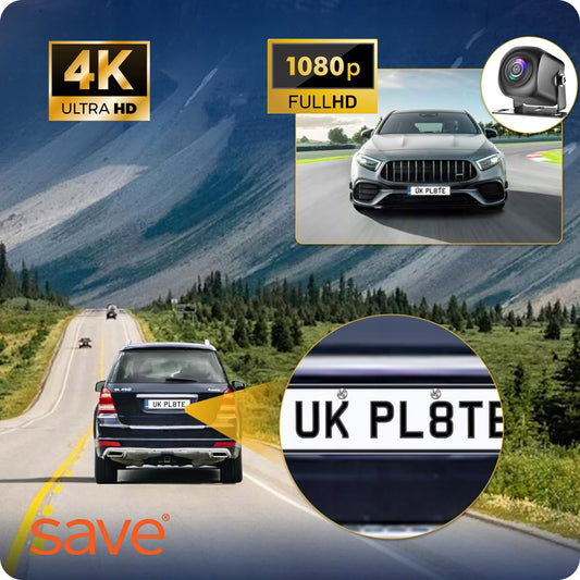 Automobilinė vaizdo kamera, atbulinės eigos kamera, vaizdo įrašymo įrenginys 4K PL