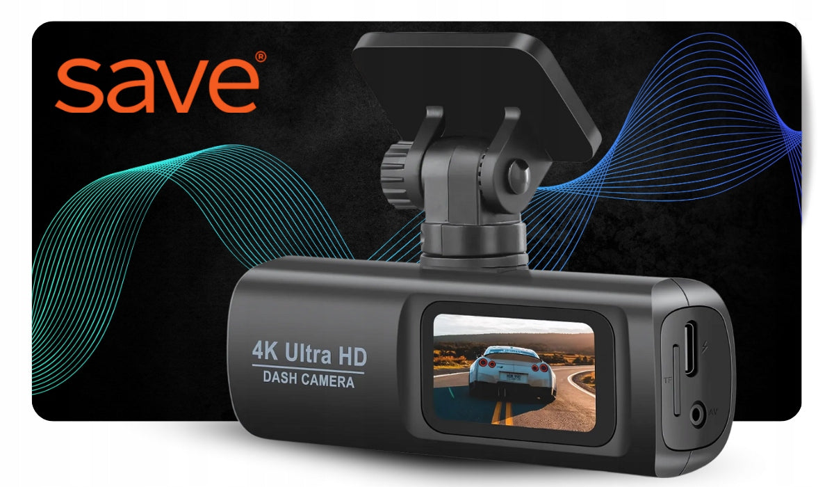 Automobilinė vaizdo kamera, atbulinės eigos kamera, vaizdo įrašymo įrenginys 4K PL