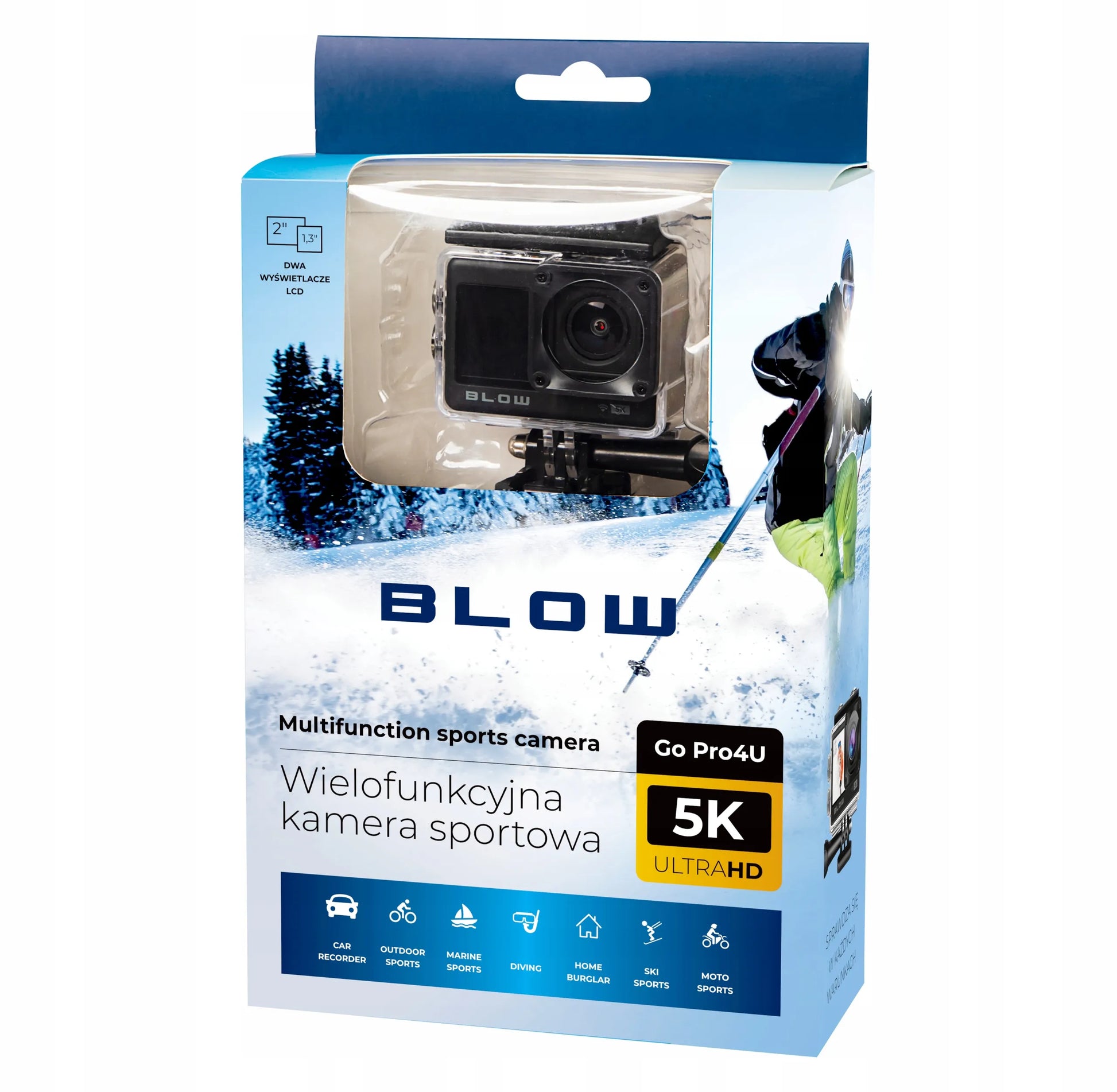 Sportinė kamera BLOW Go Pro4U 5K 30FPS 4K 60FPS
