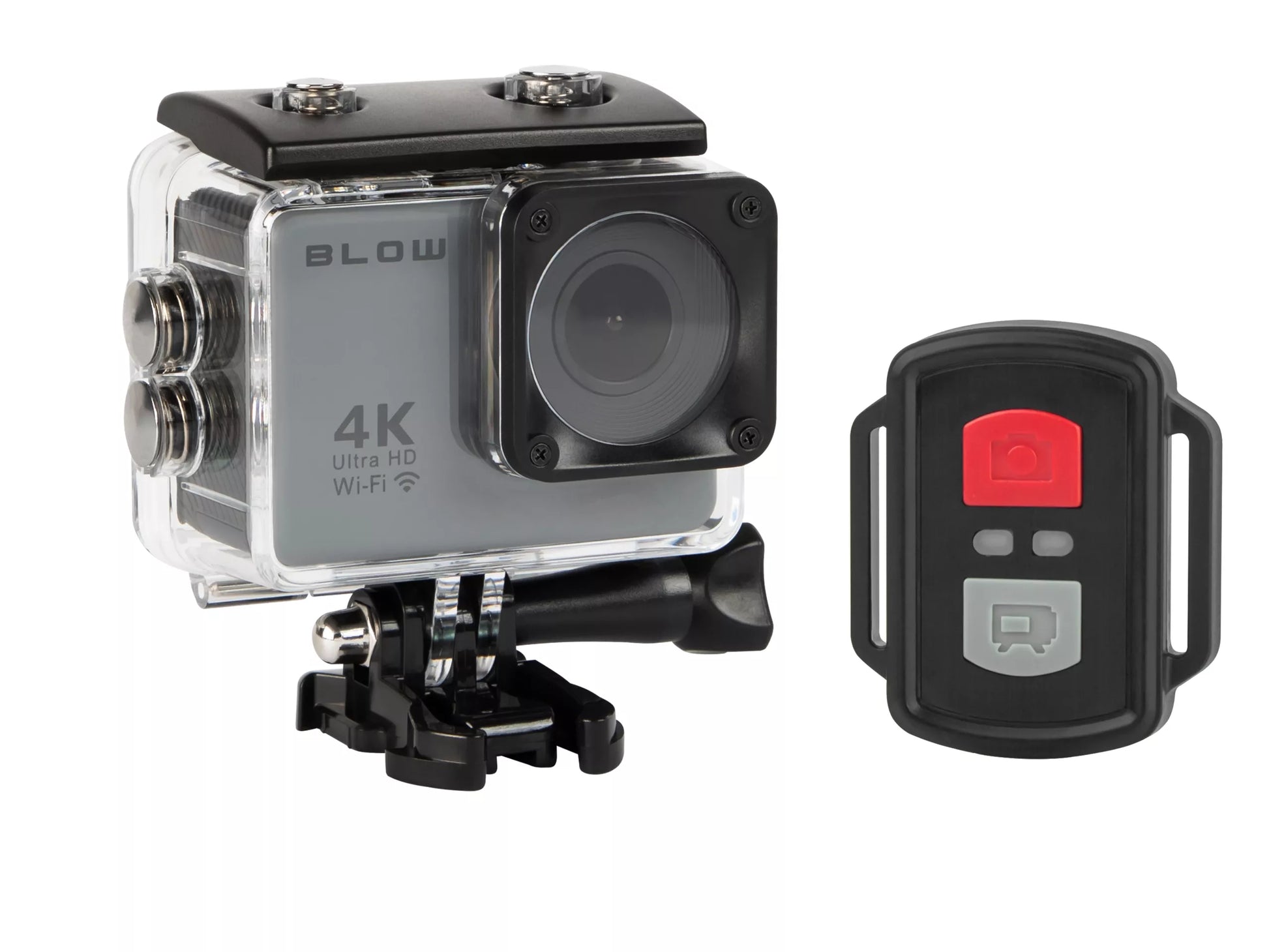 Sportinė kamera BLOW GoPro4U 4K WiFi USB su vandeniui atspariu dėklu ir priedų rinkiniu