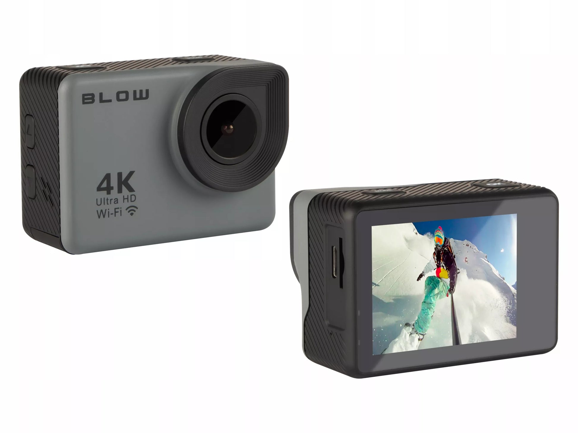 Sportinė kamera BLOW GoPro4U 4K WiFi USB su vandeniui atspariu dėklu ir priedų rinkiniu
