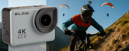 Sportinė kamera BLOW GoPro4U 4K WiFi USB su vandeniui atspariu dėklu ir priedų rinkiniu