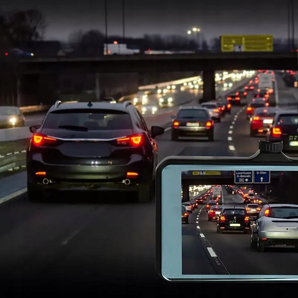 Automobilinis vaizdo registratorius, kamera su lietimui jautriu 4" ekranu, PL meniu, 1296p