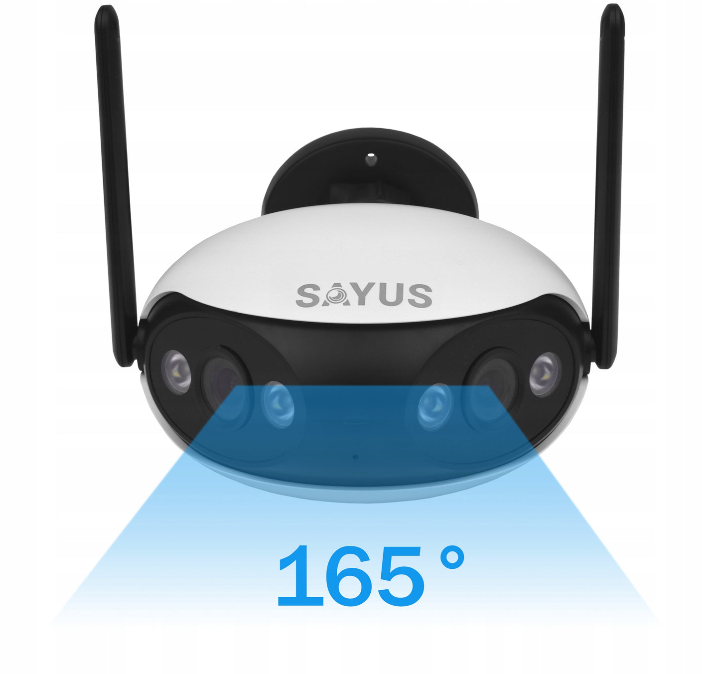 Lauko kamera 4MPx IP Wi-Fi, plačia kampo, panoraminė 165°, dviejų objektyvų