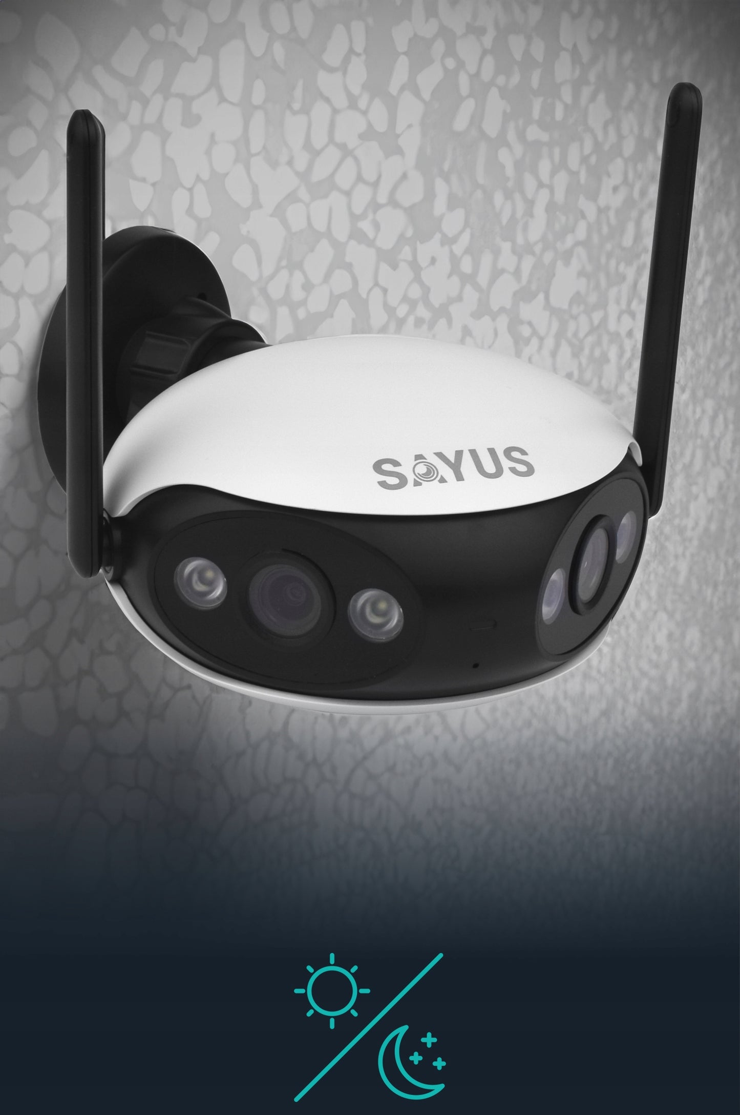 Lauko kamera 4MPx IP Wi-Fi, plačia kampo, panoraminė 165°, dviejų objektyvų