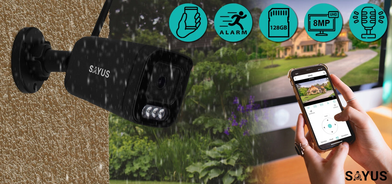 Lauko IP WiFi kamera 8MPx metalinė 4K ULTRA HD su judesio aptikimu, 8MP priartinimas