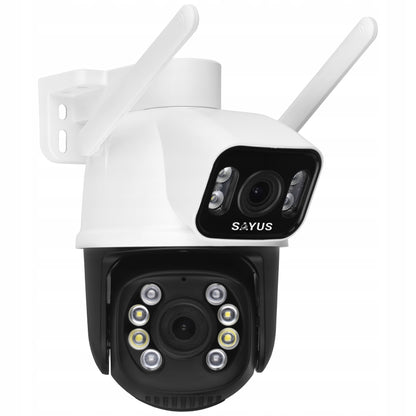 Lauko IP WiFi sukiojama kamera ICSEE su priartinimu, dviem objektyvais, 3MPx Ultra HD