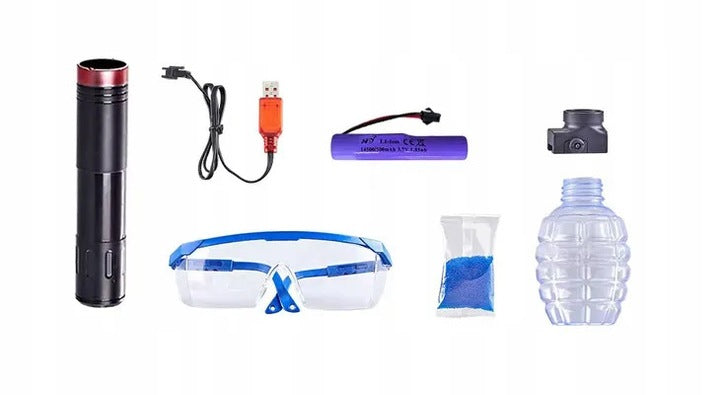 Automatinis pistoletas-šautuvas vandens gelio rutuliukams, saugus, didelis rinkinys