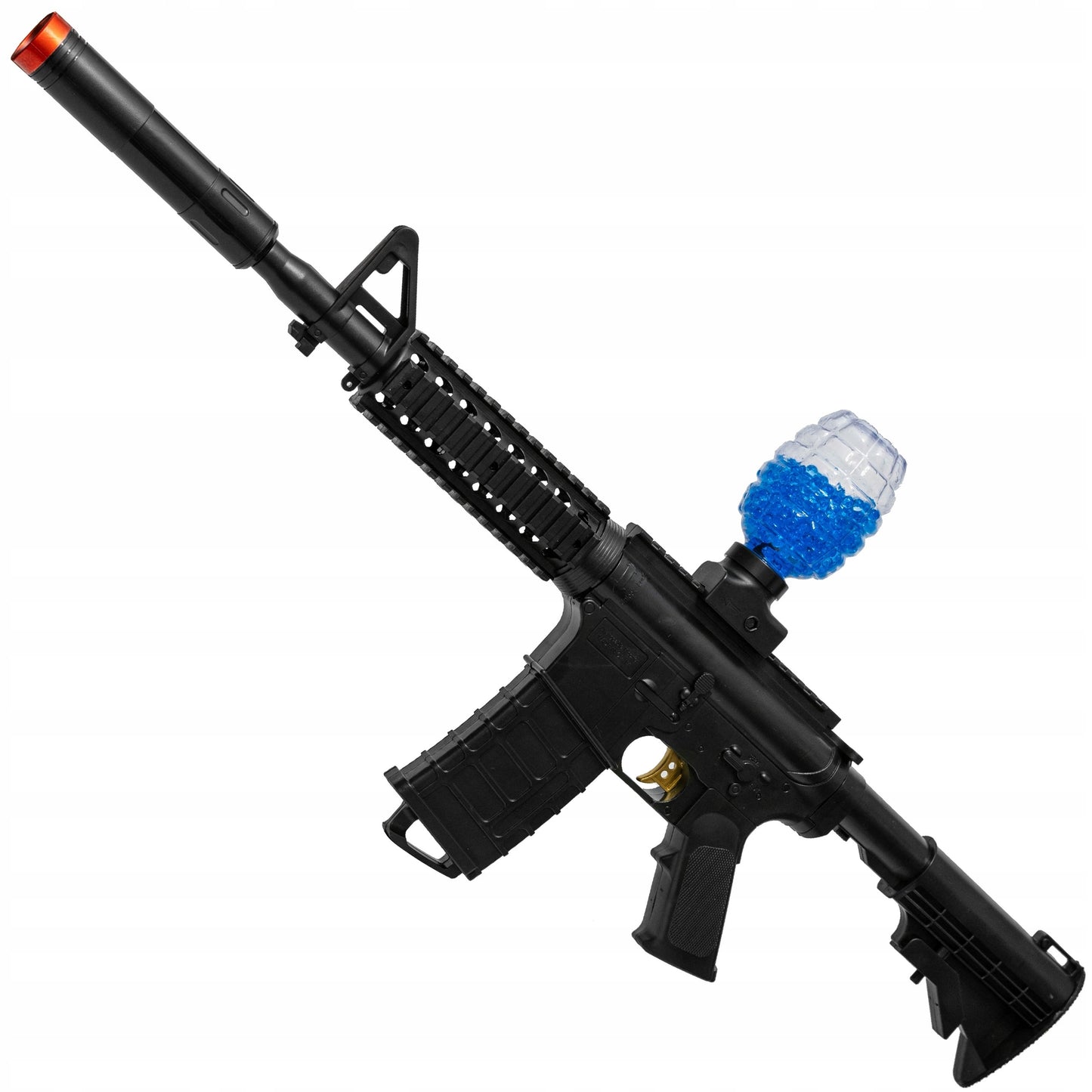 Automatinis pistoletas juodas, skirtas gelio ir vandens rutuliukams