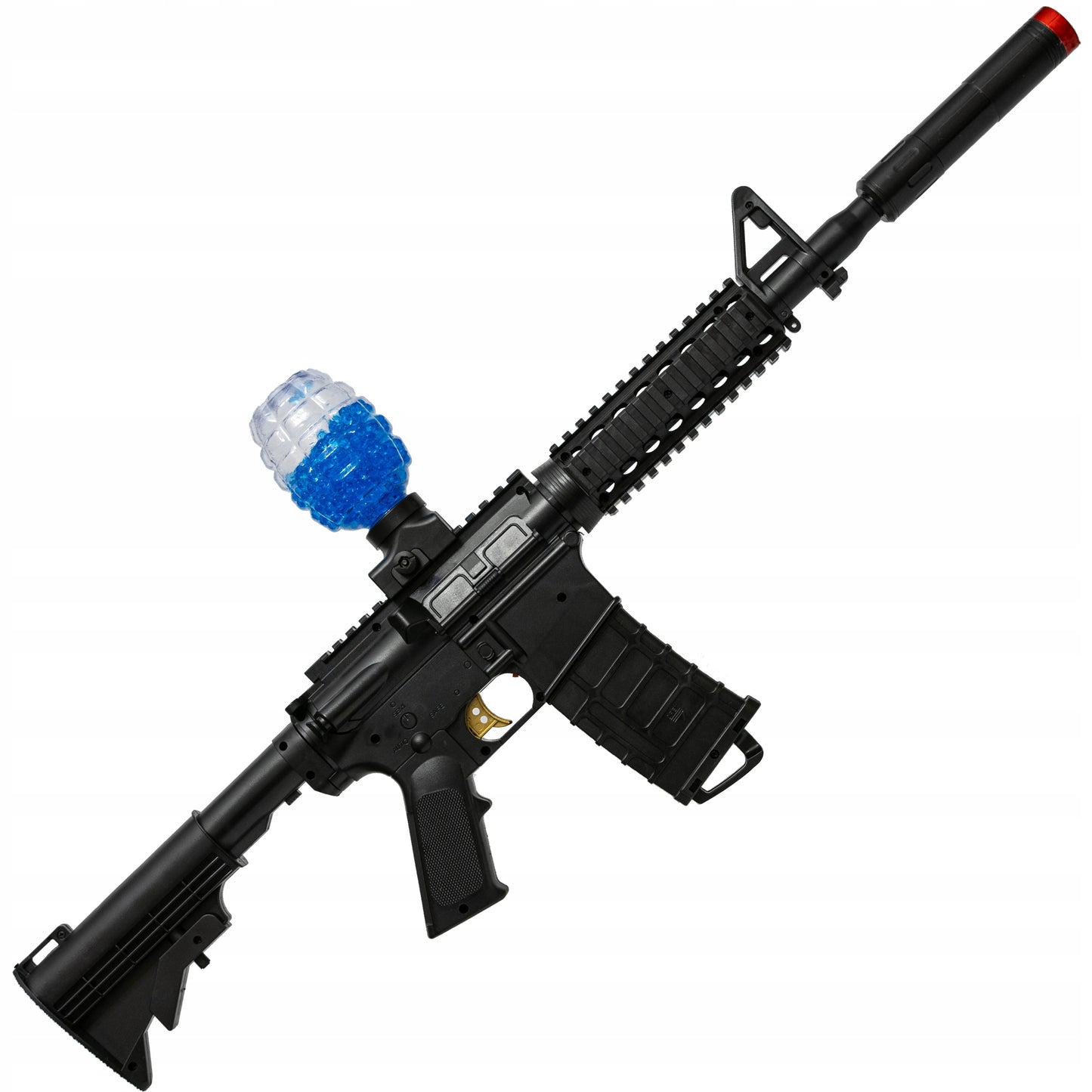 Automatinis pistoletas juodas, skirtas gelio ir vandens rutuliukams