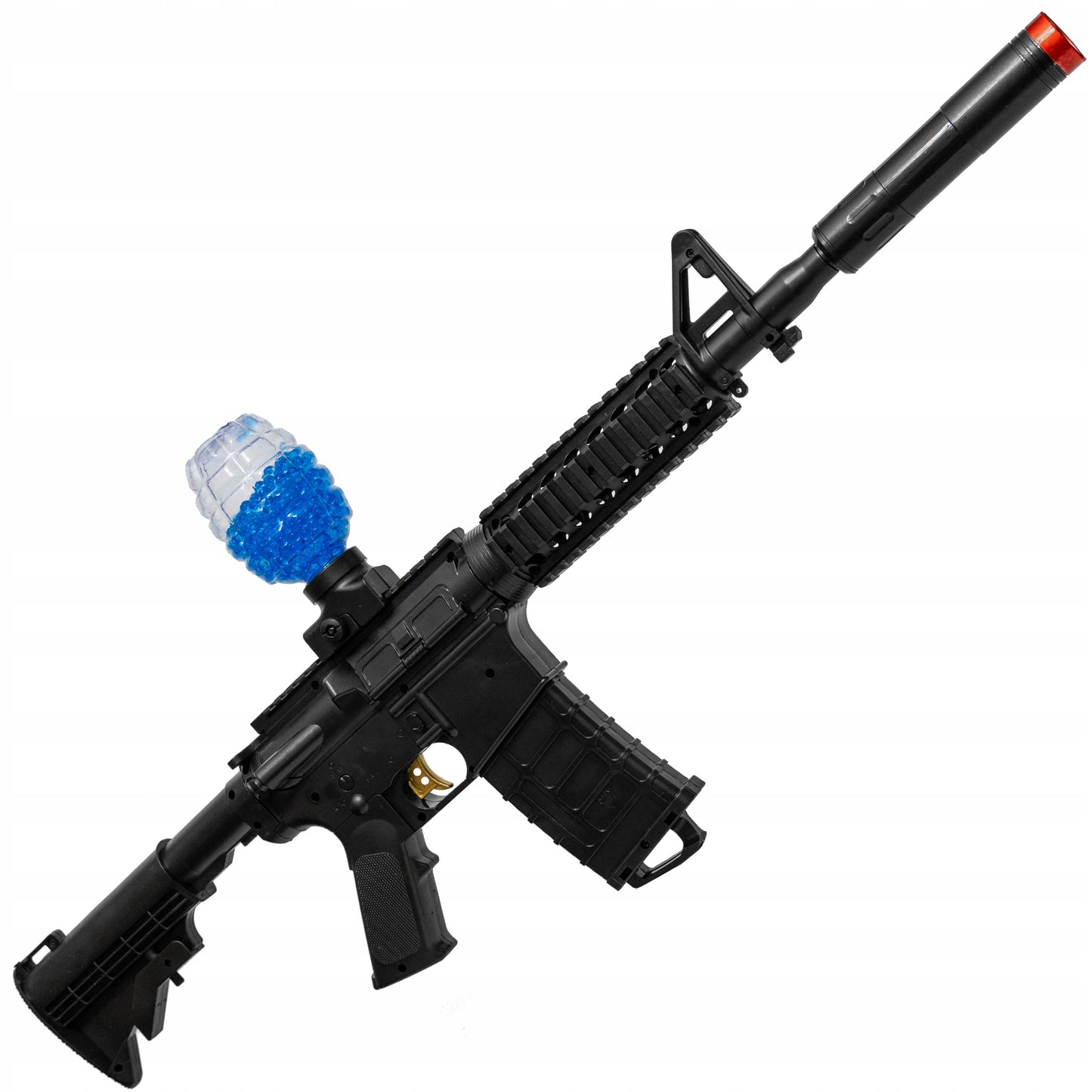 Automatinis pistoletas juodas, skirtas gelio ir vandens rutuliukams