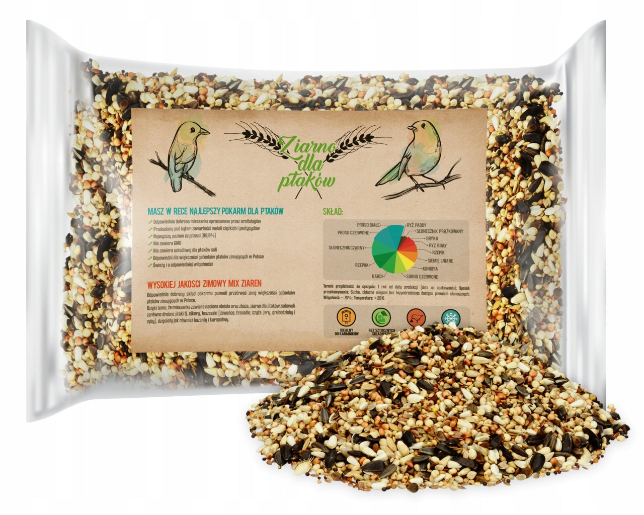 Automatinis tiektuvas 1L TRIXIE talpus, talpa grūdams paukščiams, patvarus