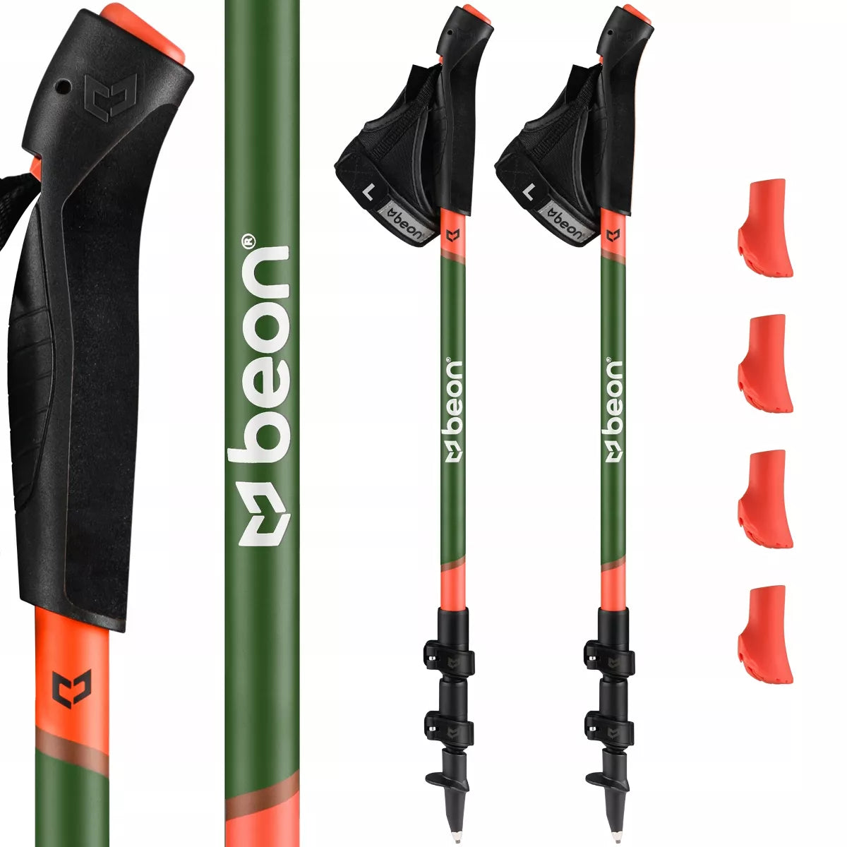 KIJE NORDIC WALKING KIJKI DO CHODZENIA TELESKOPOWE Z WYPINANĄ RĘKAWICZKĄ