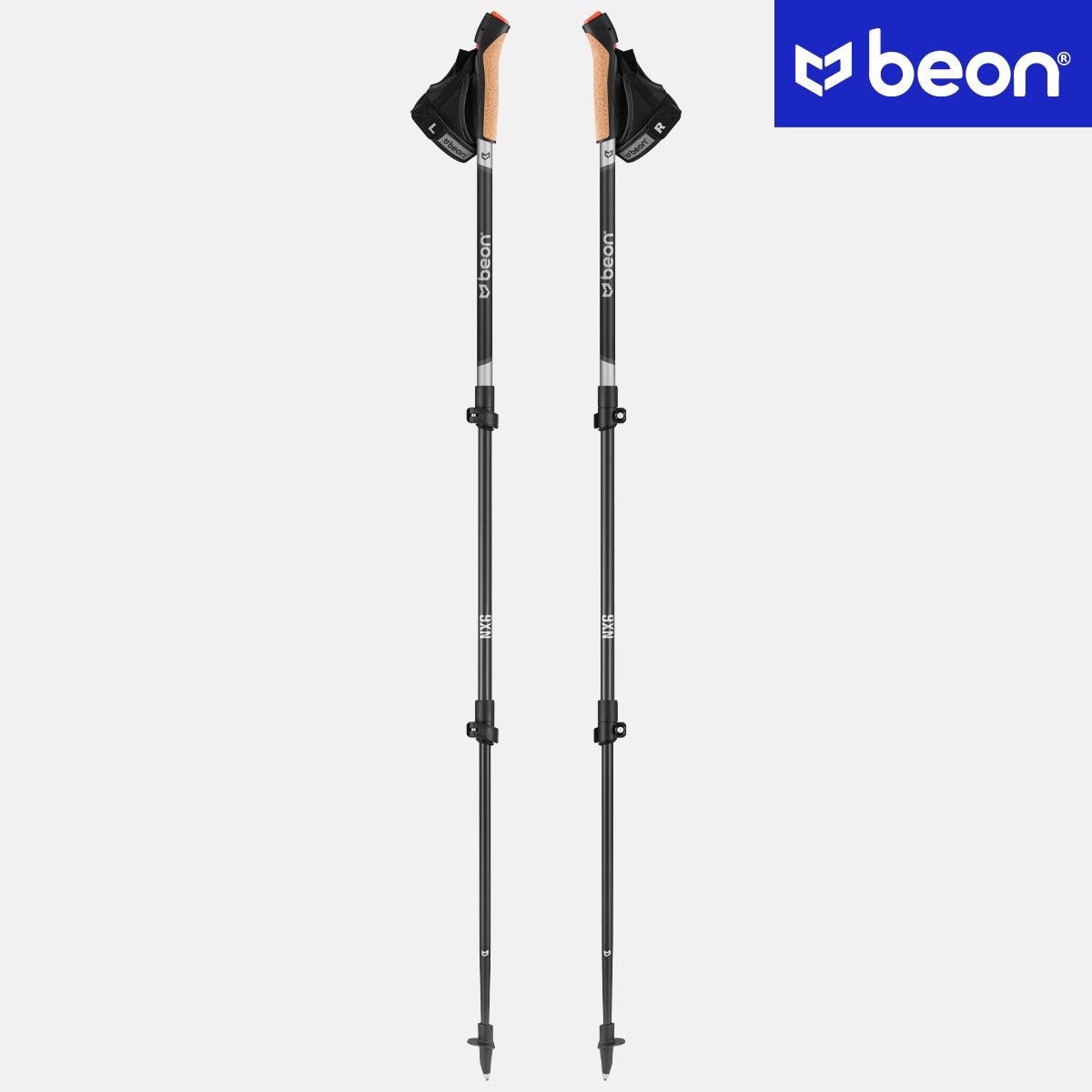 „Nordic Walking” lazdos, sulankstomos vaikščiojimui, anglies pluoštas