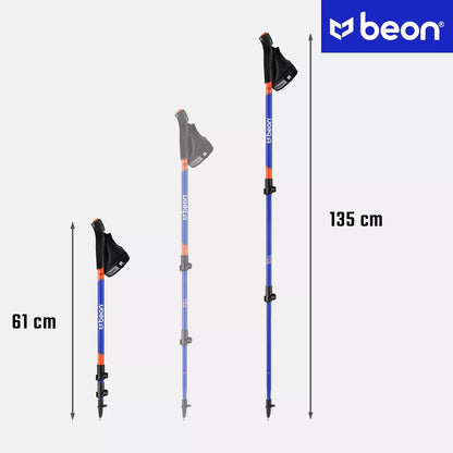 Nordic Walking lazdos KIJKI sulankstomos reguliuojamos teleskopinės vaikščiojimui BEON