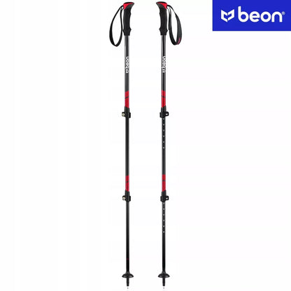 SUDĖTINĖS TREKKINGO LAZDOS, SKIRTOS VAŽINĖJIMUI SU NORDIC WALKING TECHNIKA, ALIUMININĖS, TELESOPINĖS