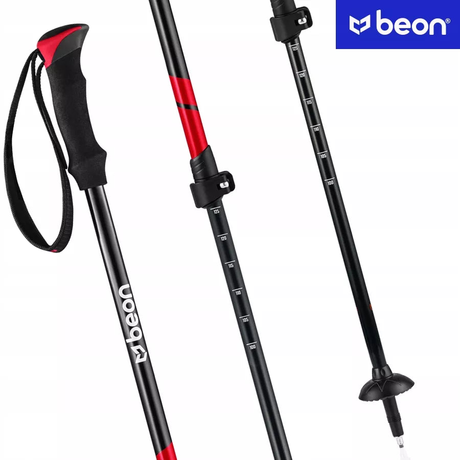 SUDĖTINĖS TREKKINGO LAZDOS, SKIRTOS VAŽINĖJIMUI SU NORDIC WALKING TECHNIKA, ALIUMININĖS, TELESOPINĖS