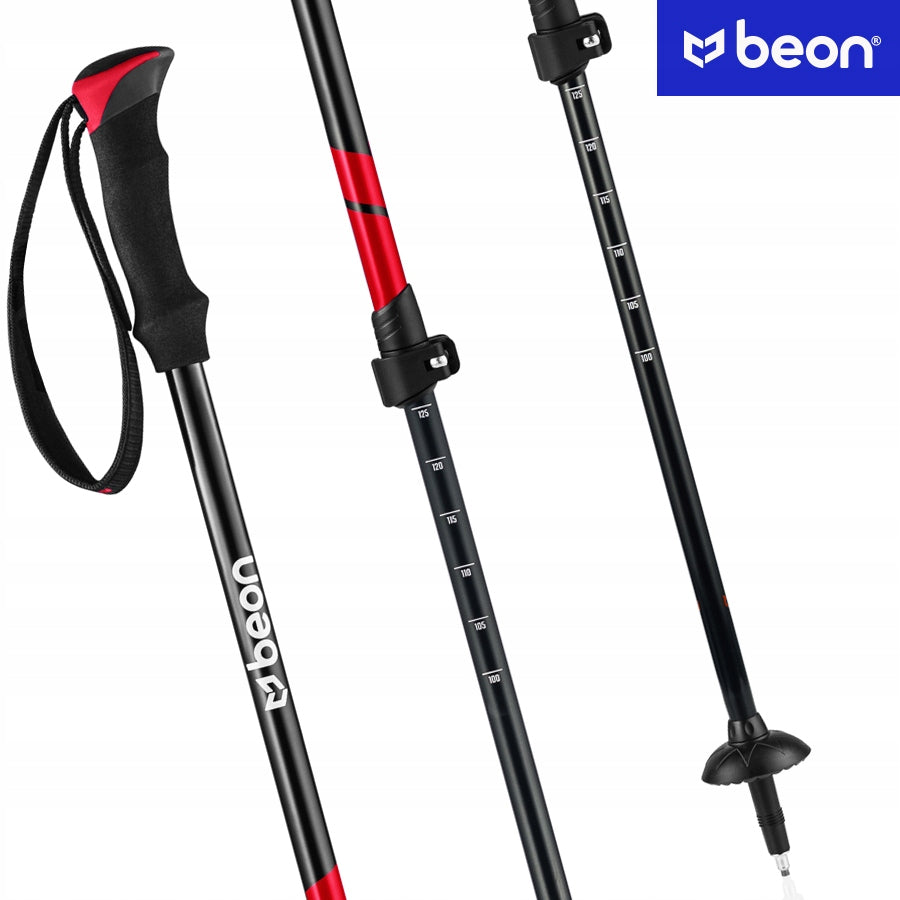 SUDĖTINĖS TREKKINGO LAZDOS, SKIRTOS VAŽINĖJIMUI SU NORDIC WALKING TECHNIKA, ALIUMININĖS, TELESOPINĖS