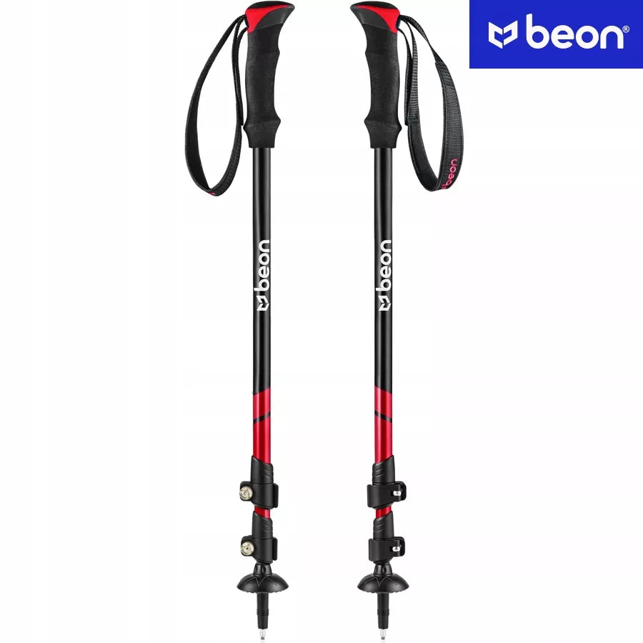 SUDĖTINĖS TREKKINGO LAZDOS, SKIRTOS VAŽINĖJIMUI SU NORDIC WALKING TECHNIKA, ALIUMININĖS, TELESOPINĖS