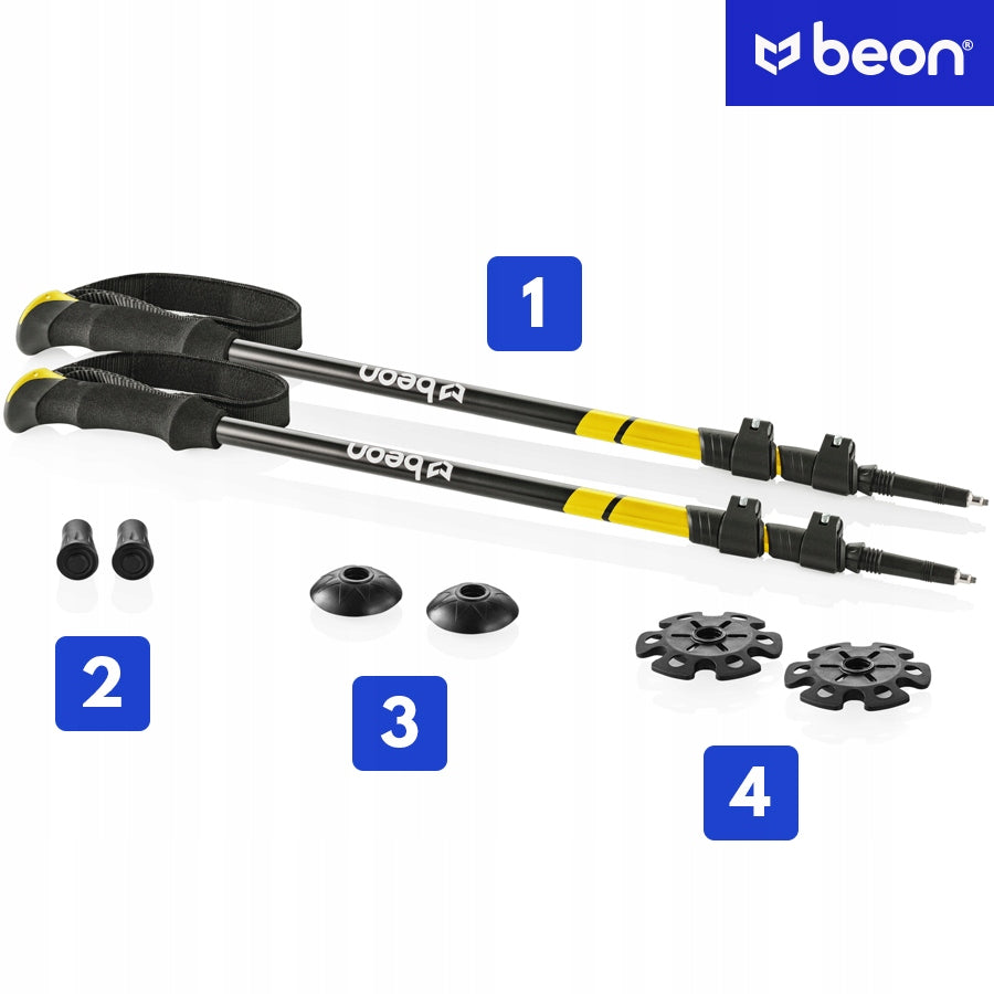 SUDEDAMOSIOS TREKINGO LAZDOS SKAITINĖS LAZDYS ALIUMININĖS TELESKOPINĖS