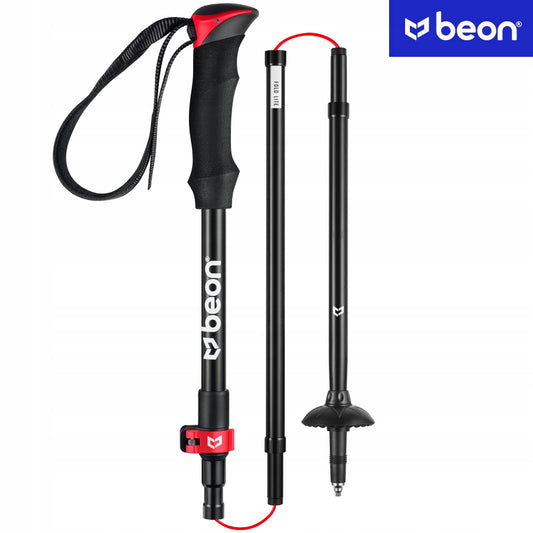 SUDĖTINĖS TREKKINGO LAZDOS, LAUPIŲ LAZDOS ŽYGIAMS PO KALNUS RAUDONOS BEON