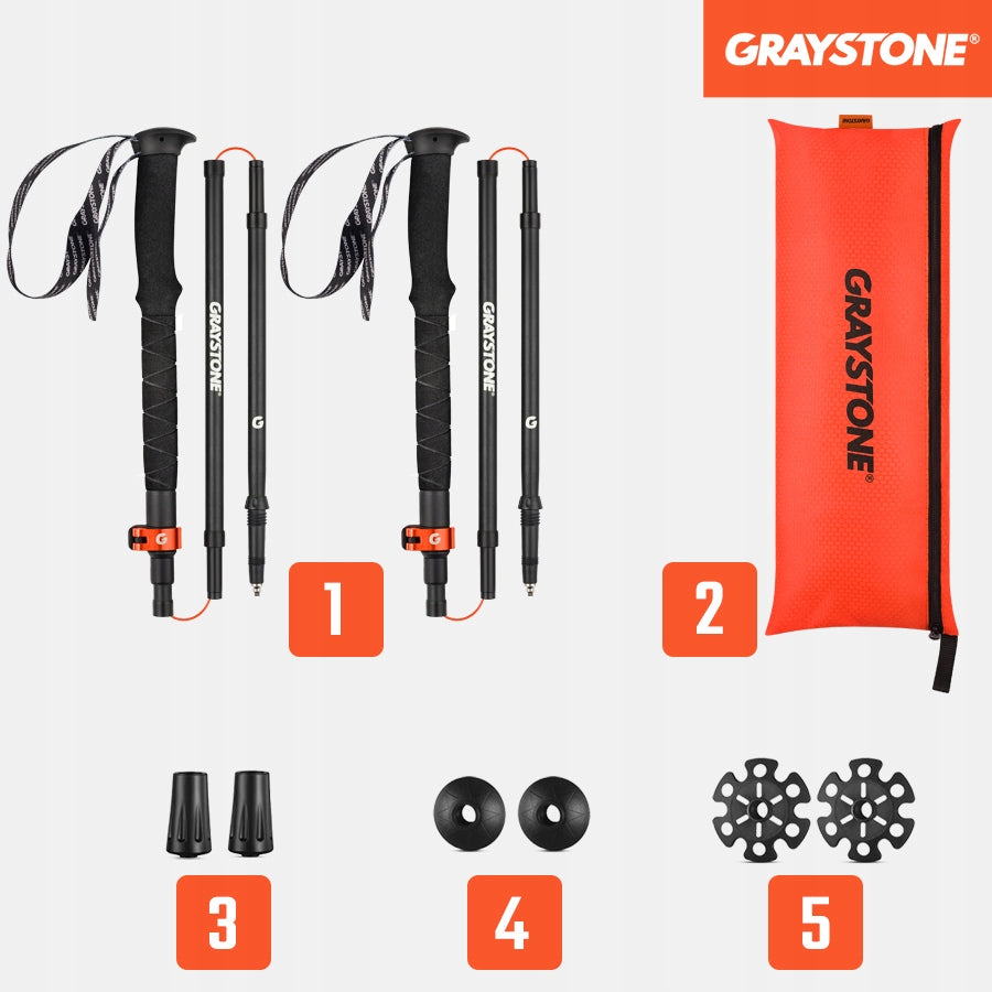 SUDARKYNĖS TREKINGO LAZDELĖS, SULANKSTOMOS LAZDOS KALNIJOMS, ŽYGIAVIMUI KALNUOSE, REGULIUOJAMOS