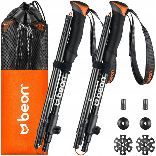 SULSTOS TREKKINGO LAZDELĖS SULANKSTOMOS REGULIUOJAMOS LAZDELĖS KALNŲ ŽYGIAMS STIPRIOS