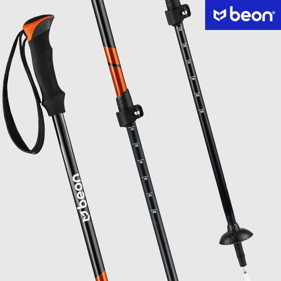 KIJKI NORDIC WALKING KIJE TREKKINGOWE SKŁADANE REGULOWANE DO CHODZENIA BEON