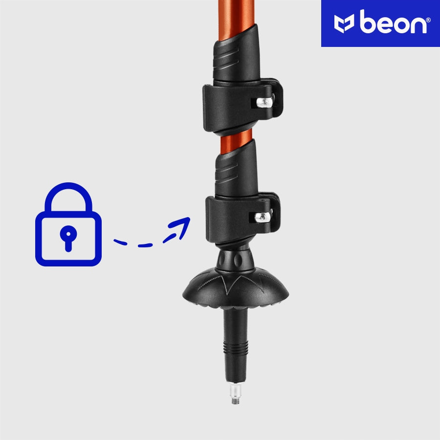 KIJKI NORDIC WALKING KIJE TREKKINGOWE SKŁADANE REGULOWANE DO CHODZENIA BEON