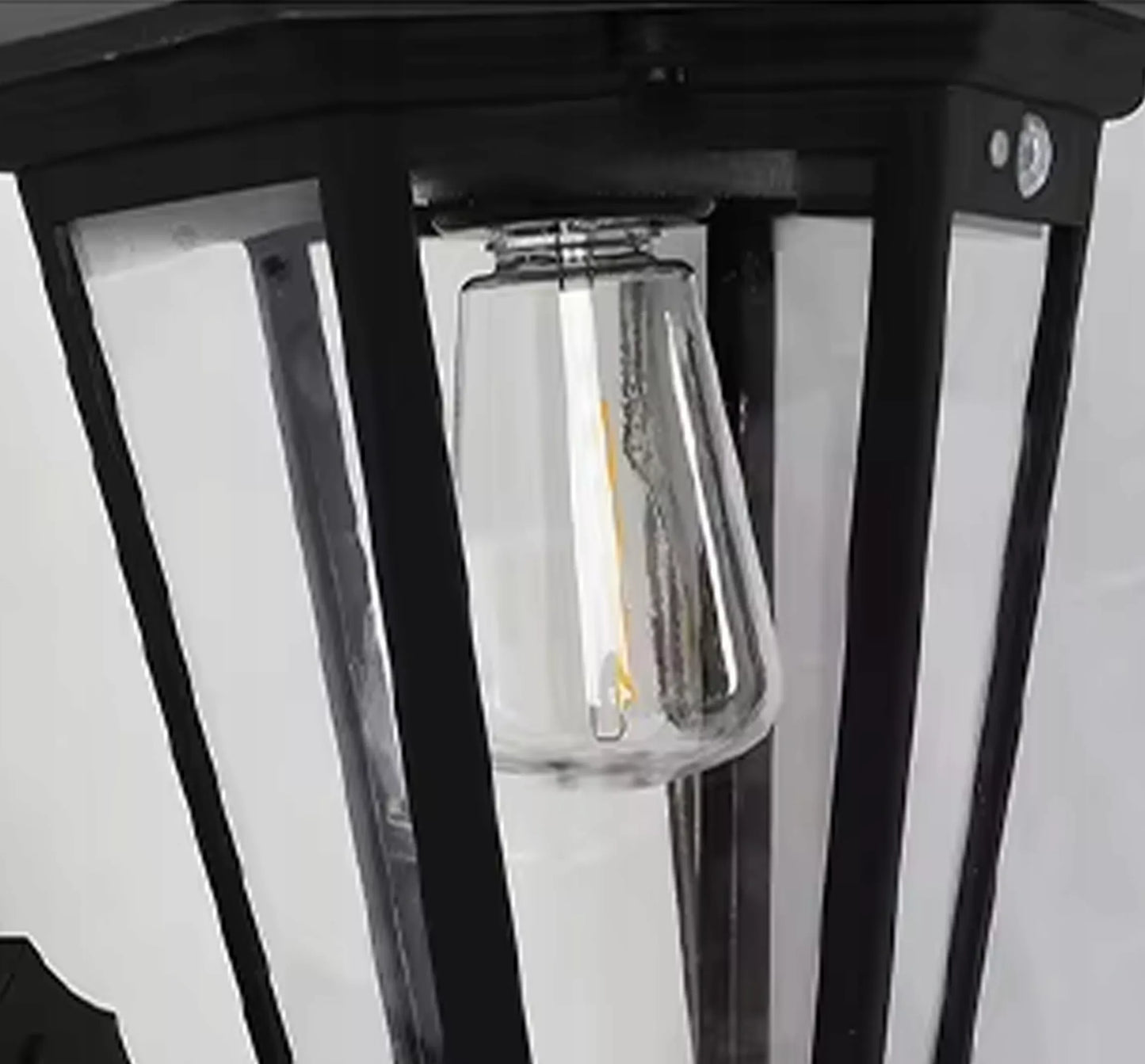 KINKIET SOLARNY RETRO Ozdobny z czujnikiem ruchu i zmierzchu Lampa elewacyjna