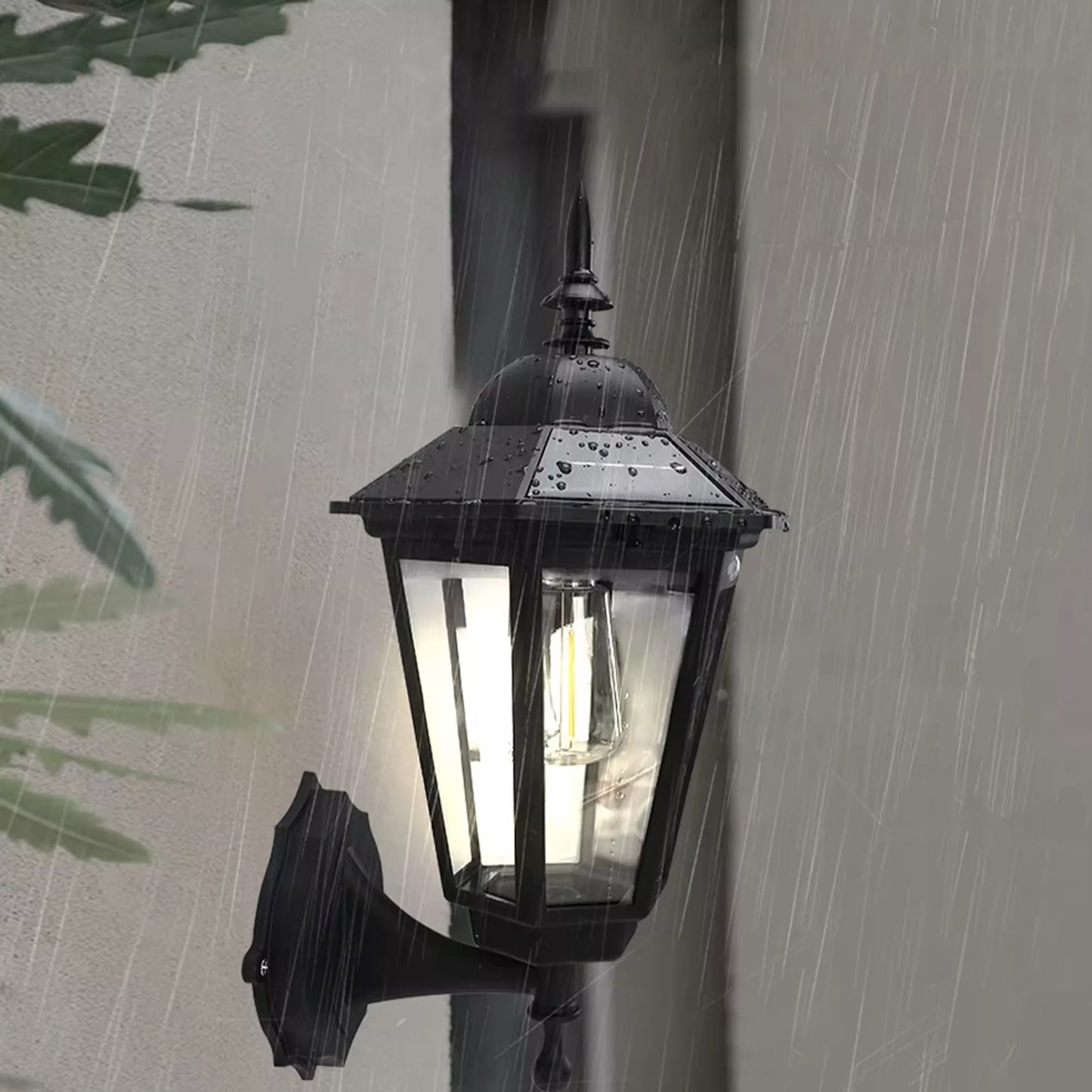 KINKIET SOLARNY RETRO Ozdobny z czujnikiem ruchu i zmierzchu Lampa elewacyjna