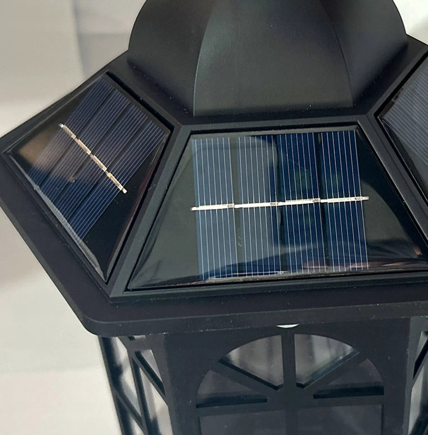 KINKIET SOLARNY RETRO Ozdobny z czujnikiem ruchu i zmierzchu Lampa elewacyjna