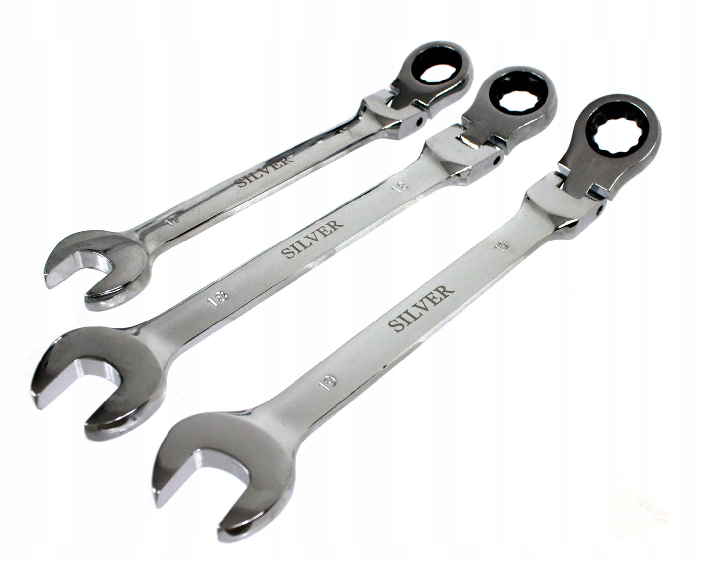 Kombinuoti lankstiniai raktai su terkšle 8-19mm, 12 vnt. rinkinys