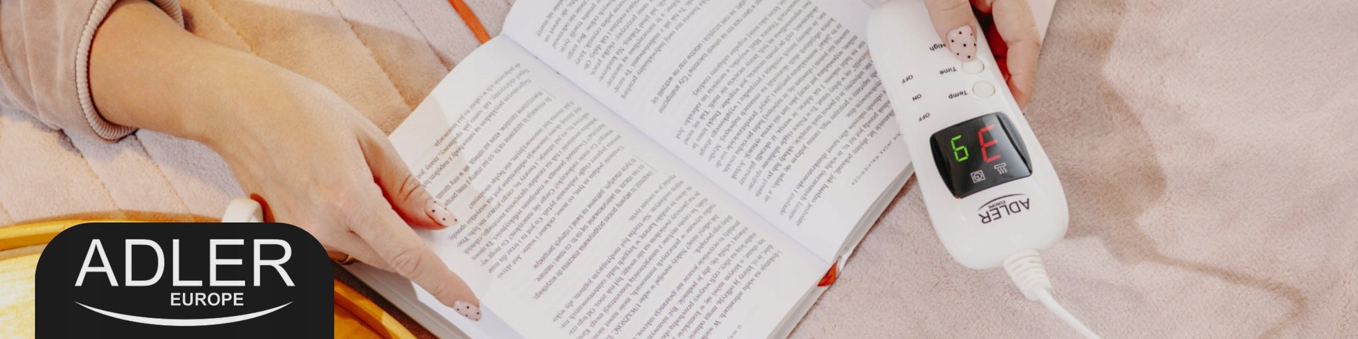 ELEKTRINIS "KOC" MOTINIS ŠILDOMASIS PLAIDAS 160x180cm LCD Laikmatis Nuotolinio Valdymo Pultelis